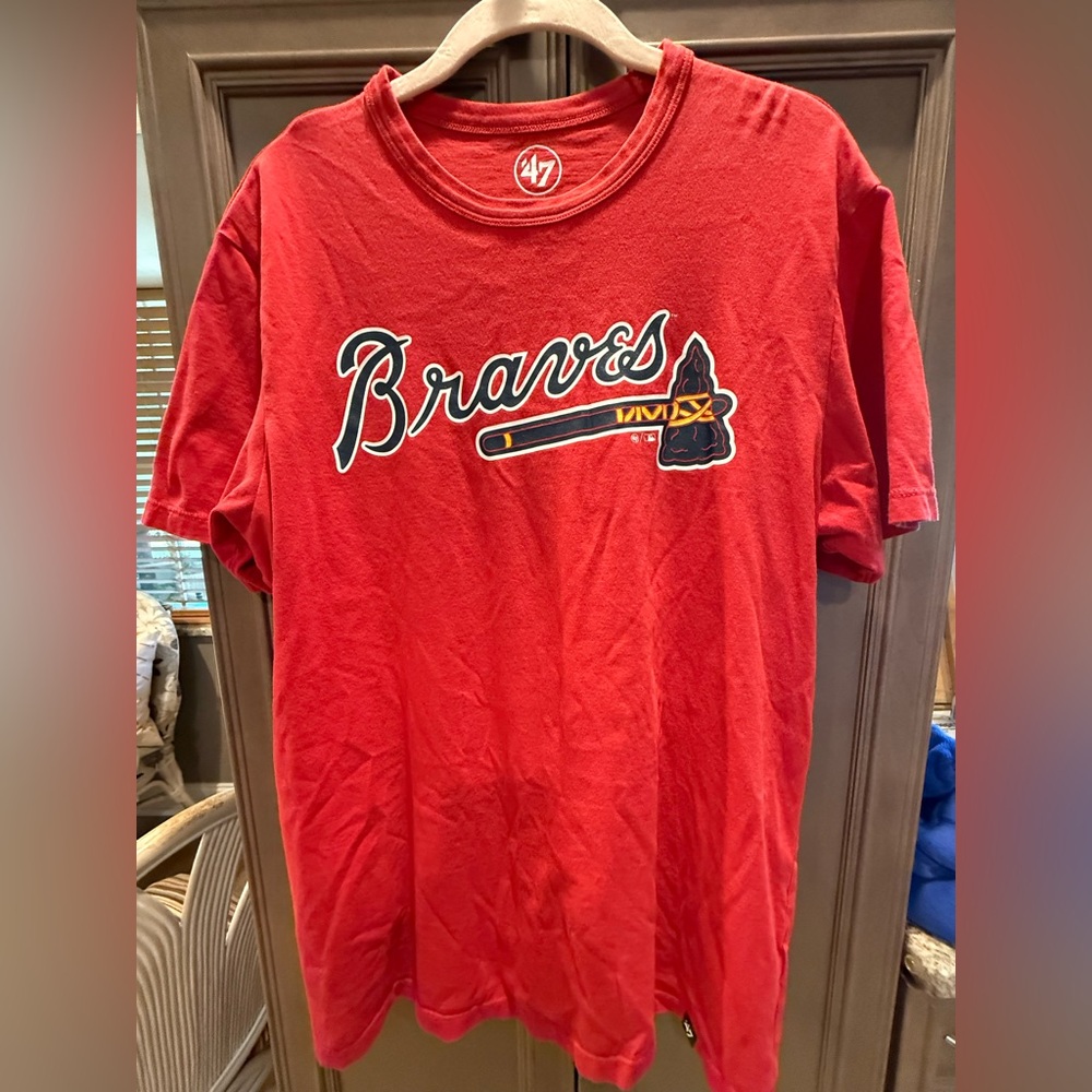 '47 Atlanta BRAVES Medium Red Crewneck Tee